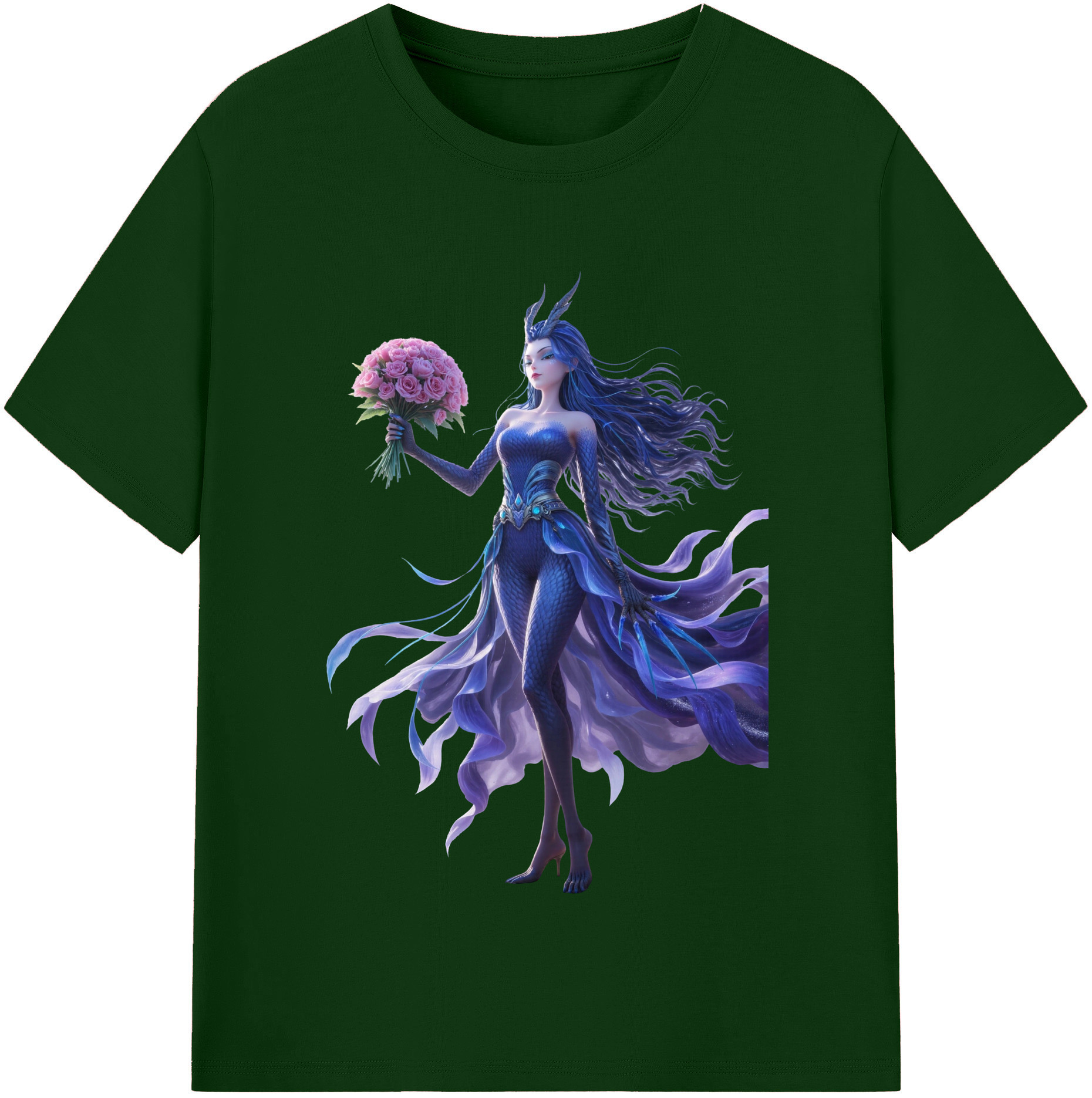 （画像用） Ne Zha 2 ナタ 魔童の大暴れ 綿100％半袖Tシャツ（フロントプリント）